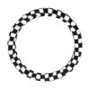 Black White Checkered Plush Steering Wheel Cover Universal Car Wheel Protector Car Accessories for Women