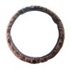 Brown Winter Plush Steering Wheel Cover Warm Car Wheel Protector Universal Car Accessories for Women Men