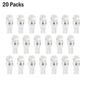 20Pcs LED Car Light Bulbs T10 2323SMD 6500K White Auto Lamps Replacement for Dome Map Door Trunk Signal License Plate