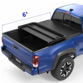 Soft Tri-Fold Tonneau Cover Truck Bed for 2016-2022 Toyota Tacoma 6ft