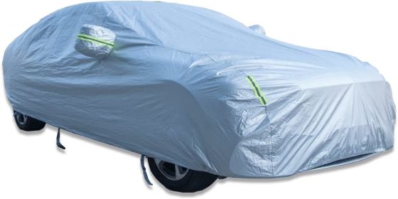 Car Cover Waterproof All Weather; 6-Layer Heavy Duty Outdoor Cover for Sedans ; Waterproof; UV Protection; Anti-Scratch Protective Lining (Sedan (195-