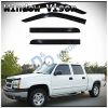 D&O MOTOR 4pcs Smoke Window Visors for Chevy GMC/Cadillac 00-06 Suburban Yukon XL 02-06 Avalanche Escalade ESV/EXT