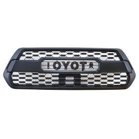 Front Grill Bumper Grille Fit For Toyota Tacoma 2016-2019 Matte Black Grilles without led light