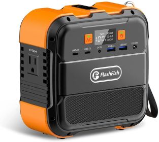 Flashfish 120W Portable Power Station, 98Wh/26400mAh Solar Generator Backup Power Battery Pack With AC/DC/Type-c/USB/Flashlight, 110V Power Bank For C