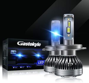 Gastokyle H4/HB2/9003 LED Headlight Bulbs High/Low Beam Super Bright 10000LM LED Headlight Bulbs Combo Package 6500K Xenon White  Pack of 2