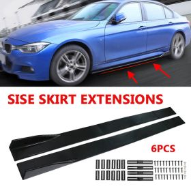 Universal Car Side Skirt Rocker Extension Panel Kit, 87"