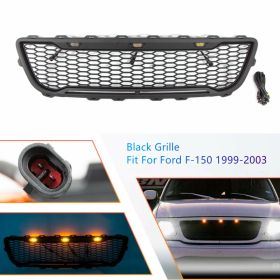 Raptor Style Grill Bumper Grill Fit For Ford F150 1999-2003 With Amber Light