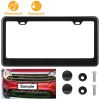 License Plate Frame Rustproof Waterproof Carbon Fiber Black License Plate Frame