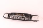 Black Front Grille Bumper Grill Fit For TOYOTA TACOMA 2001-2004 With LED Lights