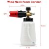 1/4in Snow Foam Washer Car Wash Soap Lance Cannon Spray Pressure Jet Bottle 1L