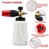 1/4in Snow Foam Washer Car Wash Soap Lance Cannon Spray Pressure Jet Bottle 1L