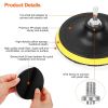 5Pcs 6in Buffing Polishing Pads Car Plush Buffing Waxing Wheels Mop Set with M14 Drill Screw for Car Polisher Drill Adapter