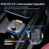 Car Charger Car Wireless FM Transmitter Car Adapter; PD18W QC3.0 Cigarette Lighter BT 5.0 Radio Receiver Music Player Supports Hands-Free Calling