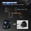 Led Light Switch Off Road Lights LED Light Bar On-Off Engine"idle up" Rocker Switch with Jumper Wire, 5 Pin, 20 Amp, 12V LED Lights Led Light Switch