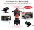 SE50 3 Inch Motorcycle Driving Recorder 1080P Waterproof HD Dual-Lens DVR WiFi GPS Sony Night Vision Camera Bicycle Recorder built in 32GB