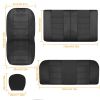 9Pcs Car Seat Cover Set PU Leather Auto Seat Cover Protector Front Back Seat Protector Cushion