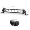 7" LED Light Bar Single Row Offroad Spot Lights 18W Ultra Slim Straight Work Light for Trailer Truck Bus Boat