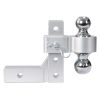 Alu Adjustable Trailer Drop Hitch; 2inch receiver; 6 inch adjustable