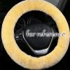 Beige Fluffy Steering Wheel Cover Warm Winter Plush Car Wheel Protector Universal Car Accessories for Women