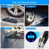 4 in 1 Car Handheld Vacuum Cleaner Cordless DC 12V Car Auto Home Duster Tire Inflator Pump Pressure Gauge Wet Dry Powerful Suction with Accessory Kit