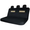 8pcs Car Seat Covers Set Black & Tan Universal Airbag Compatible Storage Bag