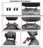 Car Travel Headrest Car Seat Headrest Pillow Adjustable PU Leather Head Neck Pillow Headrest for Travel Sleep Neck Support