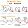 9Pcs Car Seat Cover Set PU Leather Auto Seat Cover Protector Front Back Seat Protector Cushion