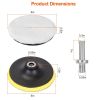 5Pcs 6in Buffing Polishing Pads Car Plush Buffing Waxing Wheels Mop Set with M14 Drill Screw for Car Polisher Drill Adapter