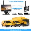 Wireless Backup Camera System Vehicle Rear View Monitor Kit IP67 Waterproof Car Parking Reverse System with 7In Screen Night Vision 2.4G Stable Signal