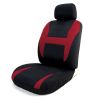 8pcs Car Seat Covers Set Black & Red Universal Fit Airbag Compatible Storage Bag