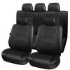 9Pcs Car Seat Cover Set PU Leather Auto Seat Cover Protector Front Back Seat Protector Cushion