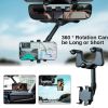 Universal 360Â¬âˆž Rotatable Retractable Rearview Mirror Car Phone Holder Bracket US