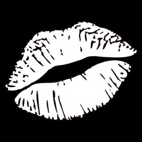 Bumper Stickers Fashion Sexy Red Lips Car Decoration Sticker Hood Scratch Occlusion Waterproof (Option: White)