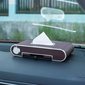 Mobile Phone Holder Tissue Box Car With High-end Pumping Paper Box (Option: Brown highmatch version)