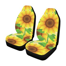 Car Sun Flower Printed Seat Cover Yin Yang Sunflower (Option: C two-seater)