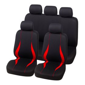 General-Purpose Car Seat Cover Fabric Seat Cover For All Seasons (Option: Red-33055)