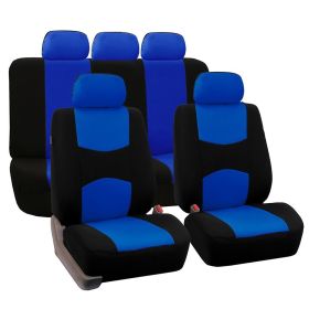 General-Purpose Car Seat Cover Fabric Seat Cover For All Seasons (Option: Blue-30072 full set)