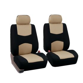 General-Purpose Car Seat Cover Fabric Seat Cover For All Seasons (Option: Beige-30072 front seat)