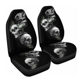 Car Seat Cover All-Inclusive Classic Skull Printing Universal Cross-Border Amazon Ebaywish Aliexpress Hot Style (Option: 6 color-Double)