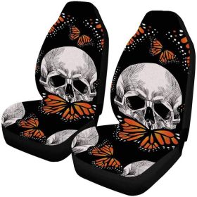 Car Seat Cover All-Inclusive Classic Skull Printing Universal Cross-Border Amazon Ebaywish Aliexpress Hot Style (Option: 5 color-single)