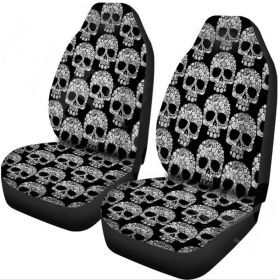 Car Seat Cover All-Inclusive Classic Skull Printing Universal Cross-Border Amazon Ebaywish Aliexpress Hot Style (Option: 1 color-single)