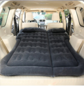 The Rear Seat Car Inflatable Bed Can Be Folded (Color: Black)