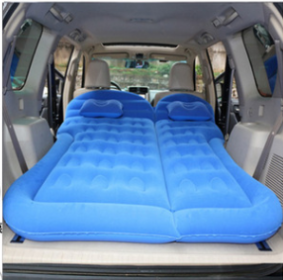 The Rear Seat Car Inflatable Bed Can Be Folded (Color: Blue)