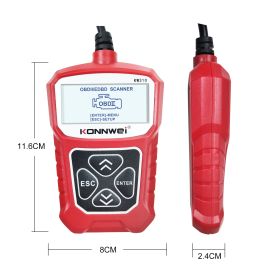 KW310 Car Diagnostic Scanner Scanner Barcode Reader Tool (Color: Red)