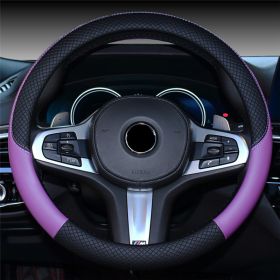 Car Steering Wheel Cover Non Slip Grip Cover (Option: Purple-38cm)