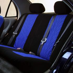 Tire pattern car seat cover (Option: Blue-14pcs)