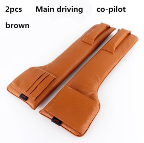 Car Seat Gap Filler Pocket (Option: Brown-2-Main driving copilot)