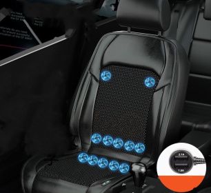 Ventilated Seat Cushion Monolithic Refrigeration In Summer With Fan Breathable Vehicle Seat Cushion (Option: Black-12fan-Car12V Pilot and copilot)