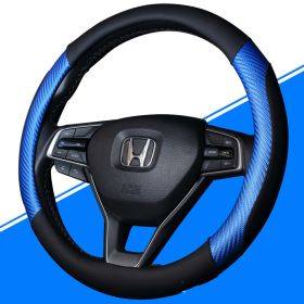 Car Steering Wheel Cover Non Slip Grip Cover (Option: Navy Blue-38cm)