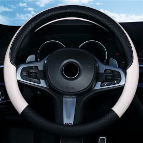 Car Steering Wheel Cover Non Slip Grip Cover (Option: White-38cm)